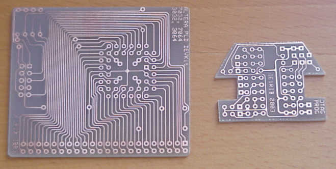 The PCB's for the programmer and the FPGA Module