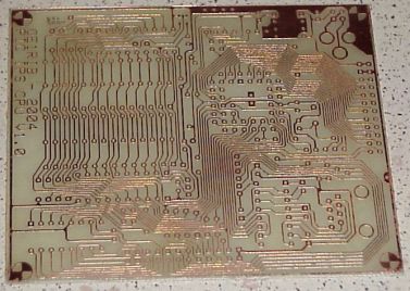 The etched PCB